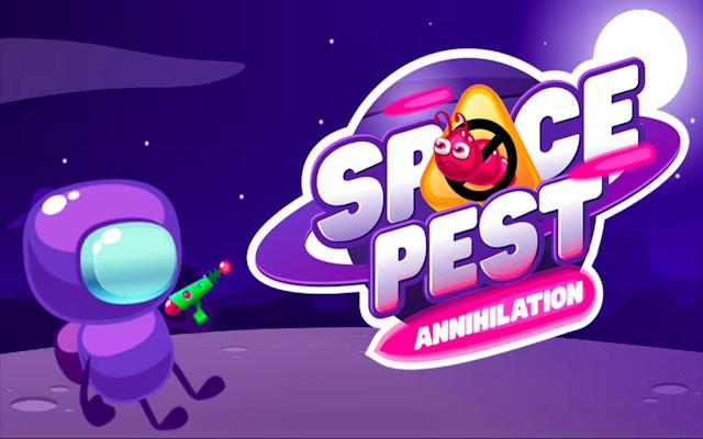 Space Pest Annihilation: Laser Ricochet Puzzle Game