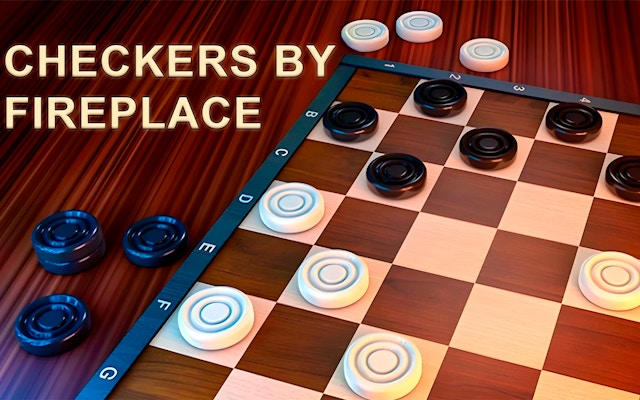 Checkers by Fireplace - 3D Board Game