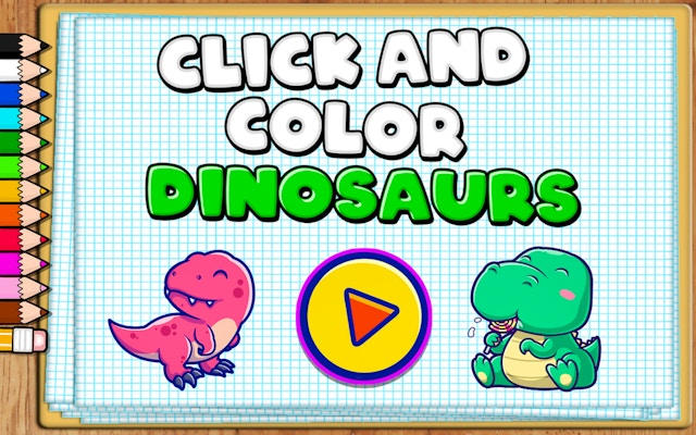 Click and Color Dinosaurs - Free Coloring Game