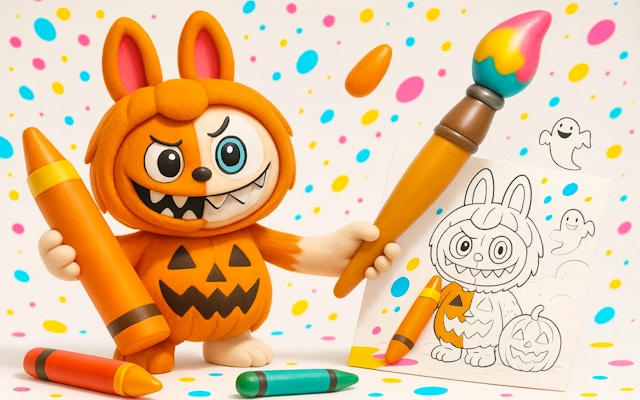 Halloween Labubu Coloring & Drawing Game for Kids