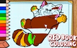 Red Coloring Book: Cartoon Art & Draw Game