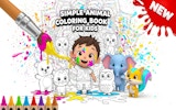 Simple Animal Coloring Book for Kids - Free Coloring Game