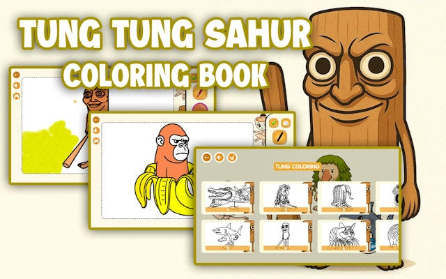 Tung Tung Sahur Coloring Book Game