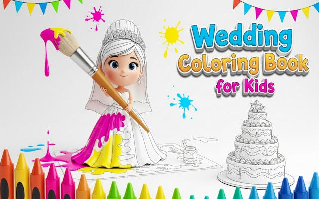 Wedding Coloring Book for Kids - Free Coloring Game